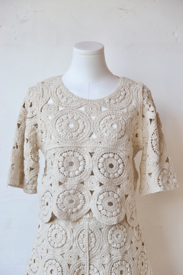 Mayorista Rosa Fashion Crochet - Conjunto de ganchillo