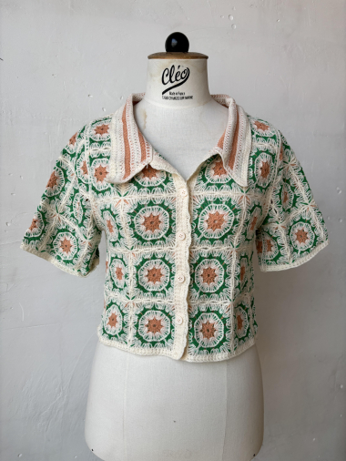 Grossiste Rosa Fashion Crochet - Top crochet coloré patchwork