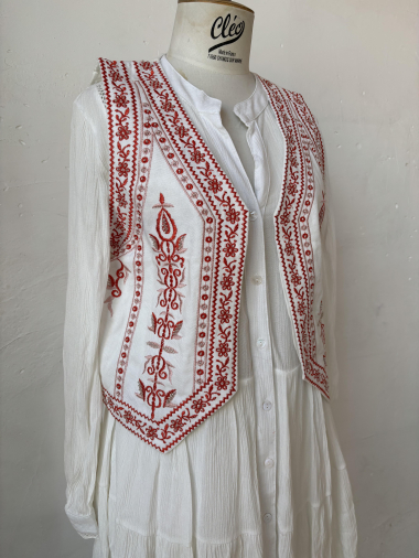 Wholesaler Rosa Fashion - Sleeveless embroidered vest