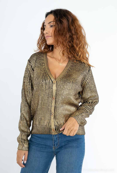 Wholesaler Rosa Fashion - VEST Shiny button sweater