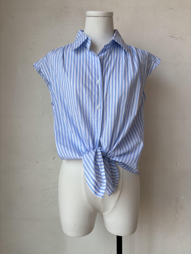 Wholesaler Rosa Fashion - Sleeveless striped print top