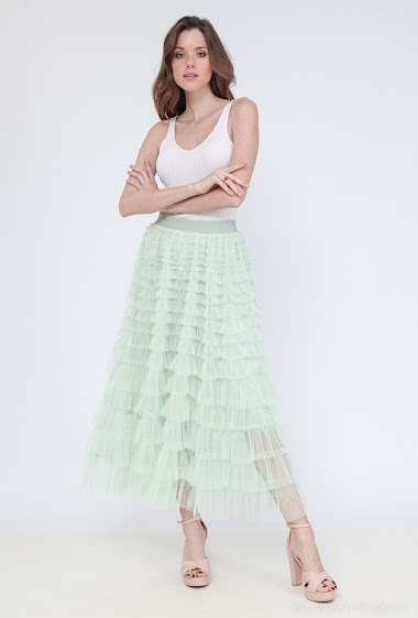 Großhändler Rosa Fashion - Tulle skirt with gathers