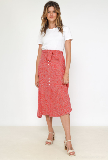 Großhändler Rosa Fashion - Flower printed skirt