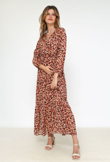 Wholesaler Rosa Fashion - Maxi printed wrap dress
