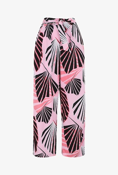 Großhändler Rosa Fashion - Hose mit abstraktem Print