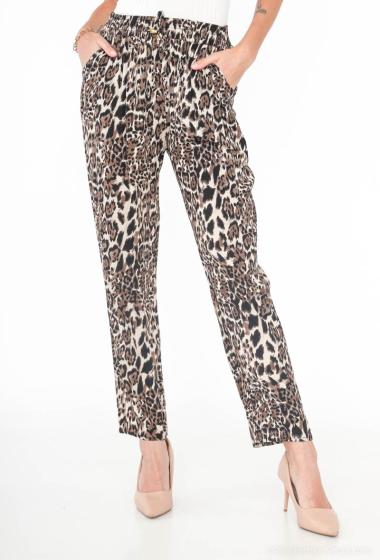 Grossiste Rosa Fashion - Pantalon fluide imprimé léopard