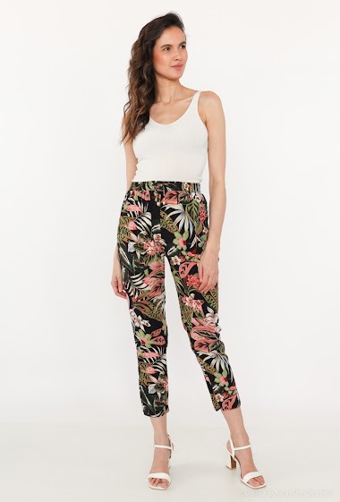 Großhändler Rosa Fashion - Hose mit Blumenmuster