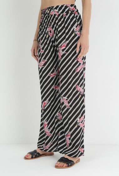 Grossiste Rosa Fashion - Pantalon large imprimé