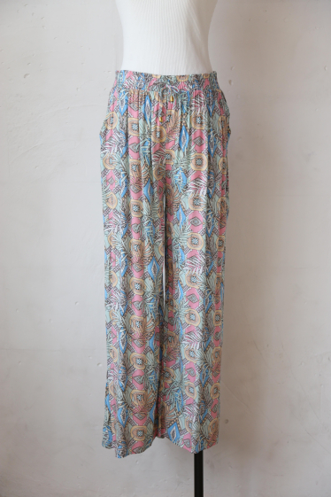 Wholesaler Rosa Fashion - Printed wide leg pants