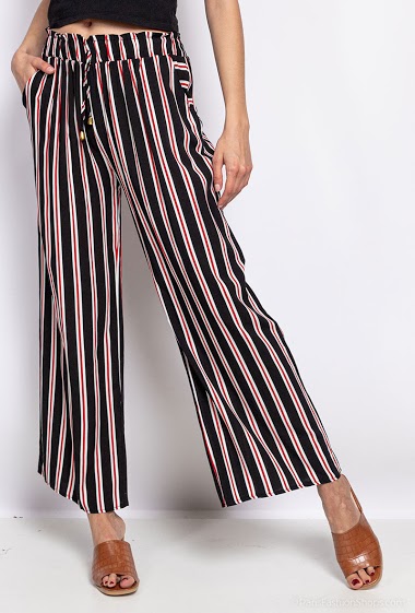 Wholesaler Rosa Fashion - Striped wide leg pants