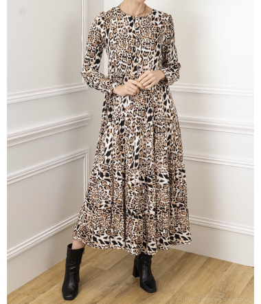 Grossiste Rosa Fashion - Robe à imprimé léopard