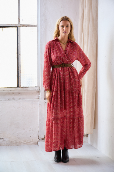Wholesaler Rosa Fashion - Printed wrap dress