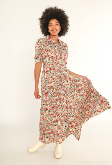 Wholesaler Rosa Fashion - Long printed shirtdress