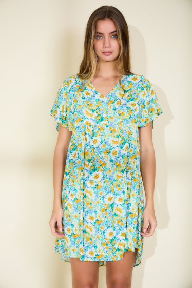 Wholesaler Rosa Fashion - Short floral print dress