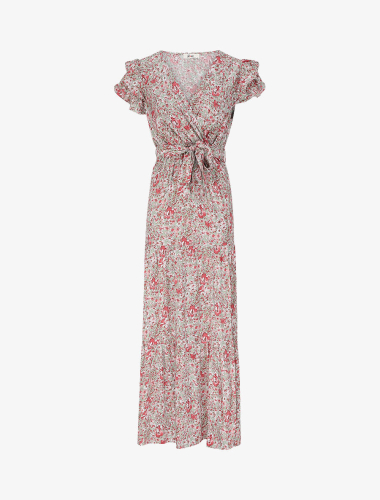 Großhändler Rosa Fashion - Kurzes bedrucktes Kleid
