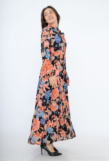 Grossiste Rosa Fashion - Robe longue à imprimé fleurs