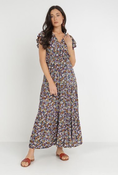 Wholesaler Rosa Fashion - Long flower printed dress