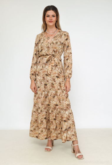 Grossiste Rosa Fashion - Robe longue à imprimé tropical