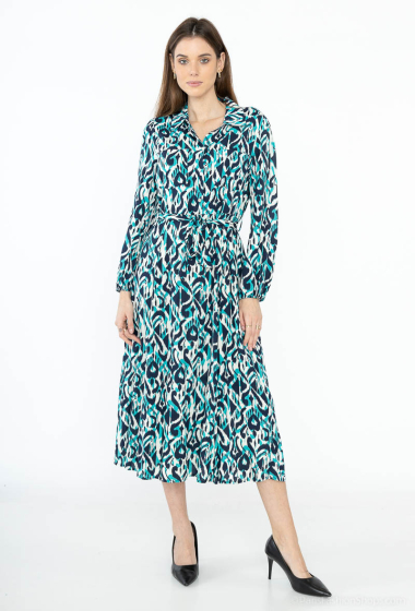 Wholesaler Rosa Fashion - Long printed shirtdress