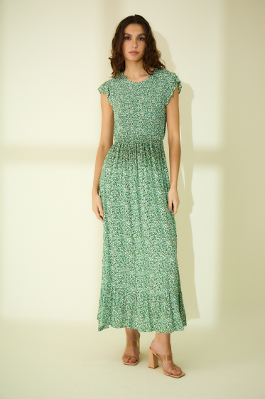 Wholesaler Rosa Fashion - Flower print maxi dress
