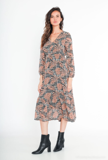 Wholesaler Rosa Fashion - Chic Printed Long Dress