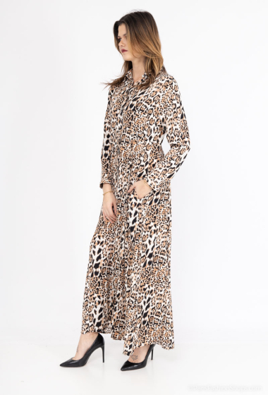Wholesaler Rosa Fashion - Long leopard print dress
