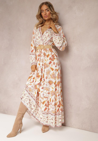 Grossiste Rosa Fashion - Robe longue imprimée