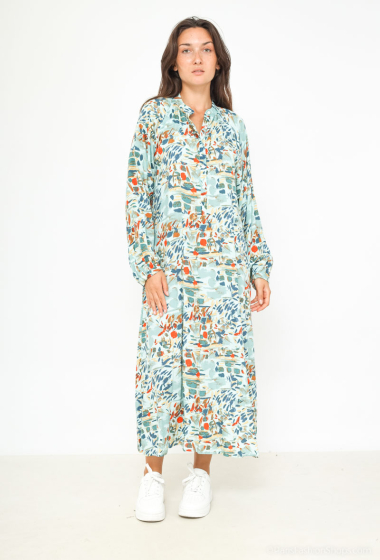 Wholesaler Rosa Fashion - Printed mid-length dress