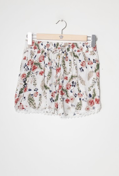 Großhändler Rosa Fashion - Shorts mit Blumenprint