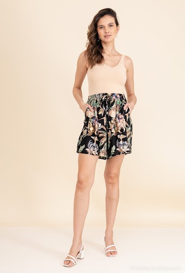 Grossiste Rosa Fashion - Short à imprimé tropical