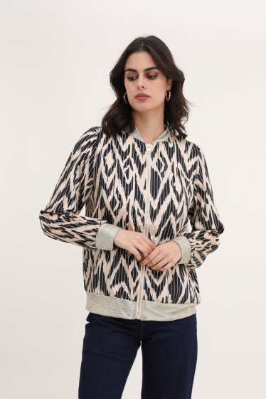 Wholesaler Rosa Fashion - Zipped printed jacket
