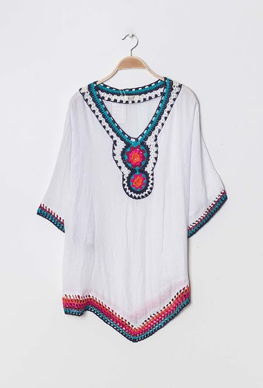 Wholesaler Rosa Fashion - Beach tunic with crochet