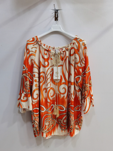 Wholesaler ROSEMARY COLLECTION - Printed blouse. One size 42/44
