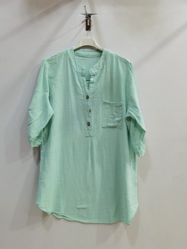 Wholesaler ROSEMARY COLLECTION - Plain shirt with one pocket. One size 44/46