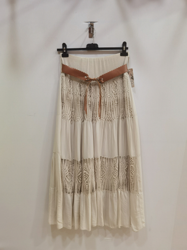 Wholesaler ROSEMARY COLLECTION - Long skirt with lace. One size 44/46