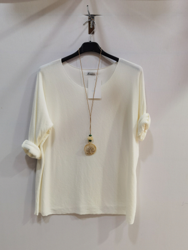 Grossiste ROSEMARY COLLECTION - Pull avec collier