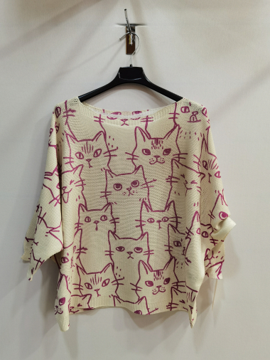 Wholesaler ROSEMARY COLLECTION - Full printed sweater. One size 40/42
