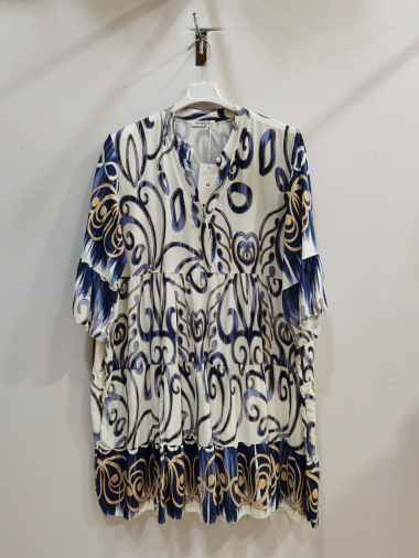 Wholesaler ROSEMARY COLLECTION - Ruffled printed dress. TU 46/48
