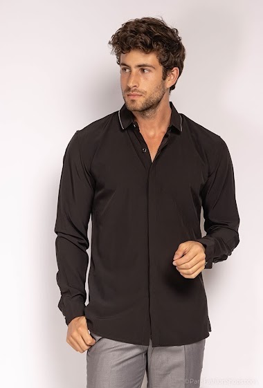 Wholesaler ROSS CARRA - Slim Fit Stretch Zip Collar Shirt