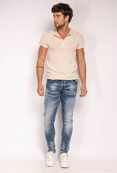 Wholesaler ROSS CARRA - Skinny Washed Blue Jeans