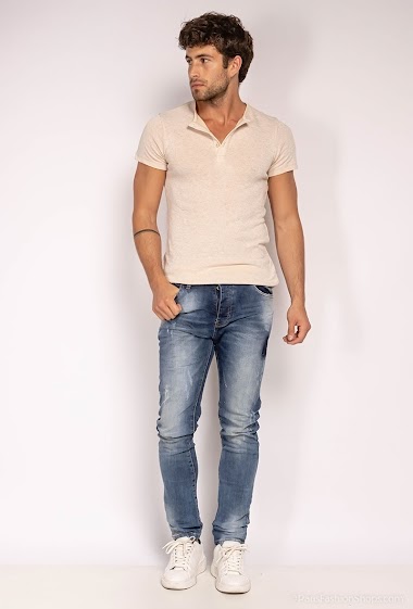 Wholesaler ROSS CARRA - Blue Slim Fit Stretch Jeans