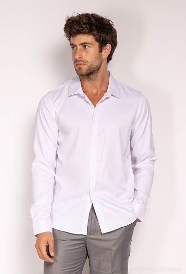 Wholesaler ROSS CARRA - La Maille Piquée Shirt Slim Fit Stretch