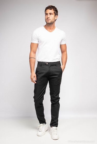 Großhändler ROSS CARRA - Black Slim Fit Trousers