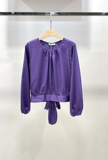 Wholesaler Rosy Days - Satin blouse with tie