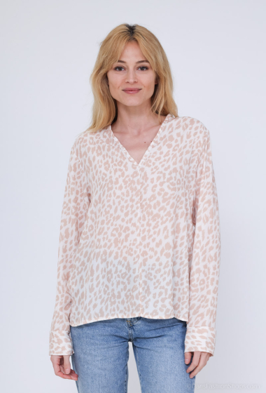 Wholesaler Rosy Days - Leopard print blouse