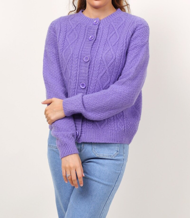 Wholesaler Rosy Days - Cable-knit cardigan