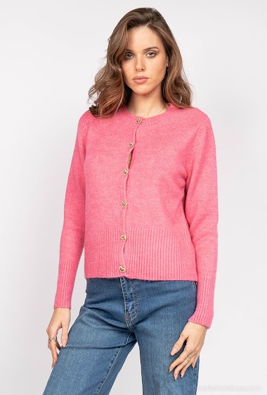 Wholesaler Rosy Days - Buttoned knit cardigan