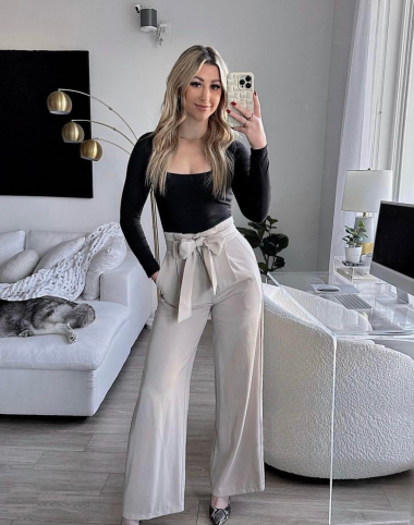 Wide Belted Pants