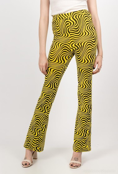 Wholesaler Rosy Days - Abstract printed flared pants
