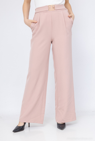 Wholesaler Rosy Days - Wide-leg pants with decorative buckle